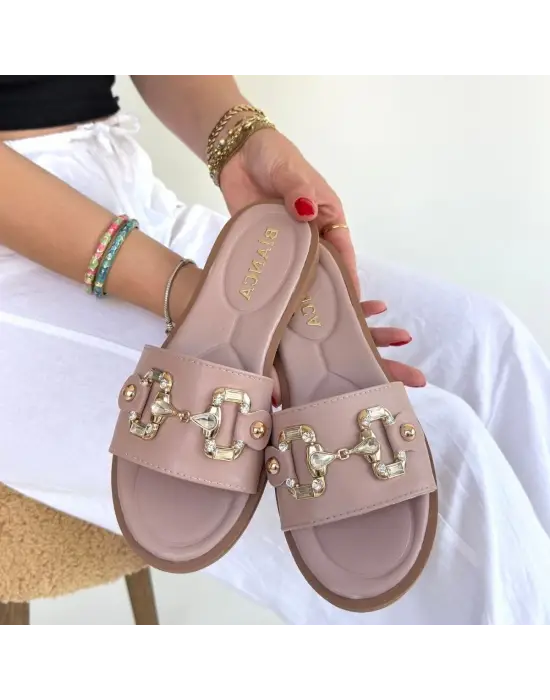 Toha Pudra Cilt Tokalı Terlik