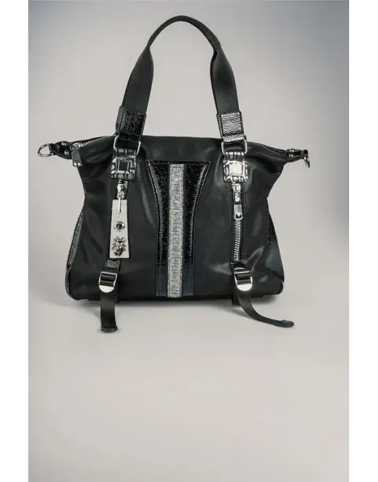 Toja Siyah Cilt Kol Ve Omuz Çantası