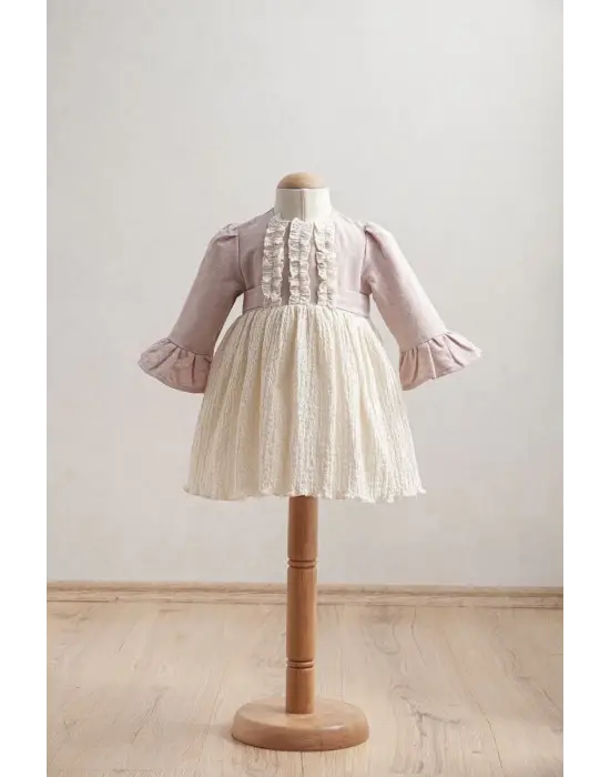 Tongs Baby Bebek Elbise 3922 Pudra