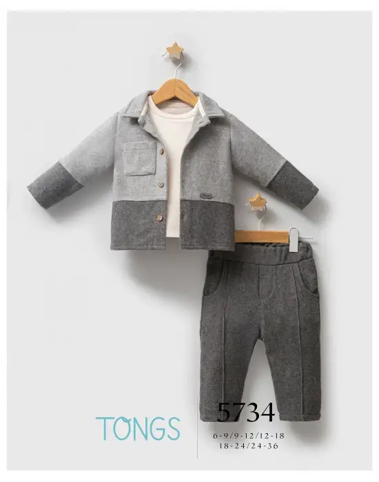 Tongs Baby Customary 3lü Takım 5734 Gri