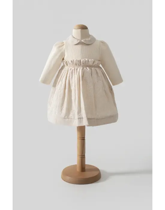 Tongs Baby Elbise 8050 Ekru