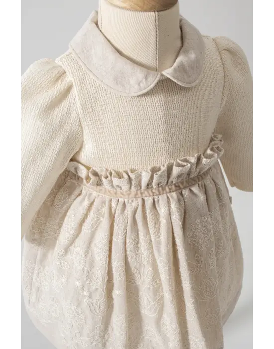 Tongs Baby Elbise 8050 Ekru