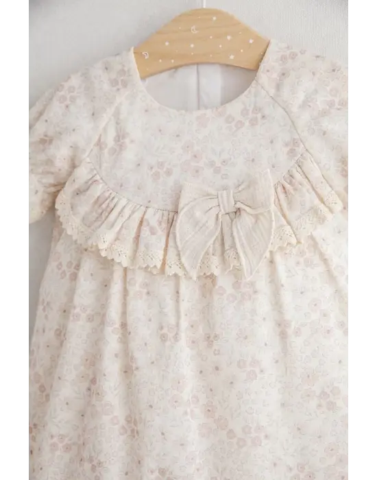 Tongs Baby Flowery Elbise 5502 Bej