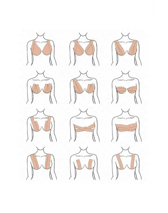 Toparlayıcı Ve Şekillendirici Göğüs Bandı Tere Ve Suya Dayanıklı Hassas Ciltlere Uygun