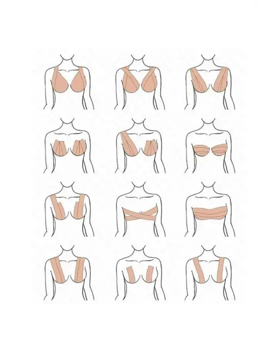 Toparlayıcı Ve Şekillendirici Göğüs Bandı Tere Ve Suya Dayanıklı Hassas Ciltlere Uygun