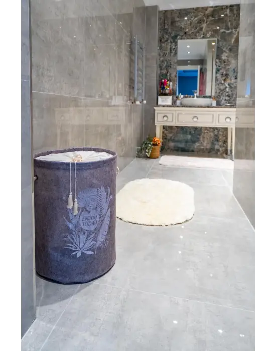 Omarı Püskül Detaylı Düzenleyici Keçe Sepet