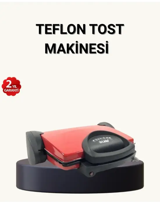 Tost Makinesi Geniş Kapasiteli Çıkarılabilir Plaka Üç Kademeli Isı Ayarlı