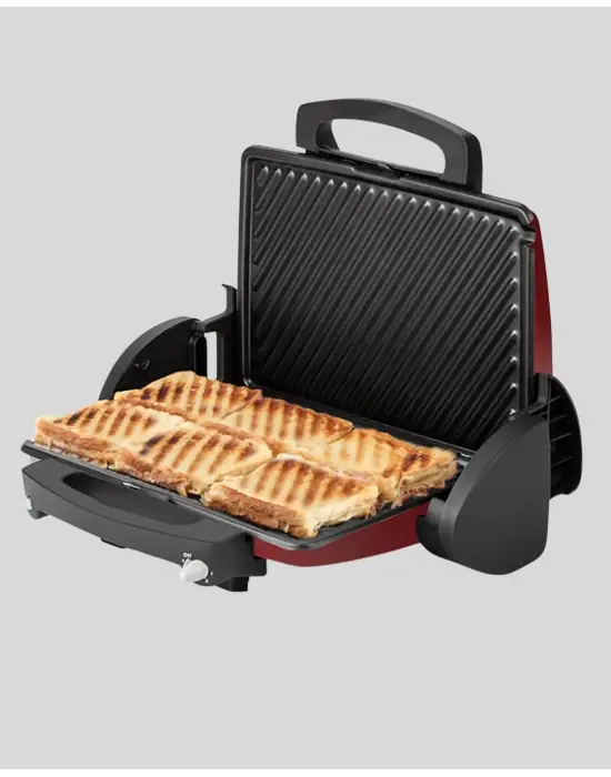 Tost Makinesi Geniş Kapasiteli Çıkarılabilir Plaka Üç Kademeli Isı Ayarlı