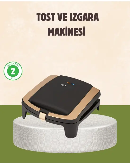 Tost Makinesi Isı Kontrollü 4 Dilim Kapasiteli