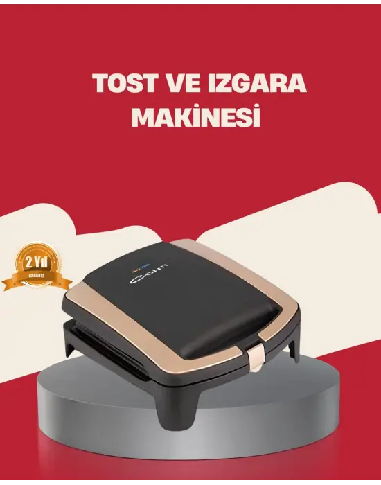 Tost Makinesi Yapışmaz Plaka 1500 Watt Güçlü Performans