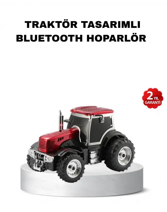 Traktör Tasarımlı Bluetooth Hoparlör 12w Tws Destekli Nostaljik Model