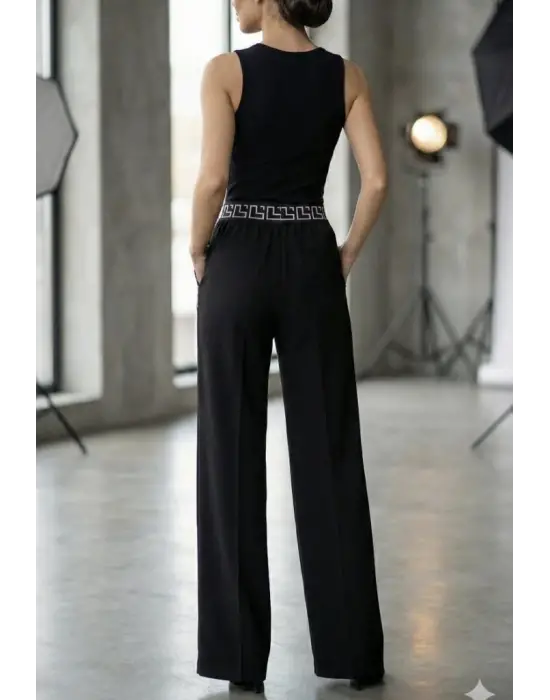 Trend Genç Paçalı Ithal Krep Pantolon