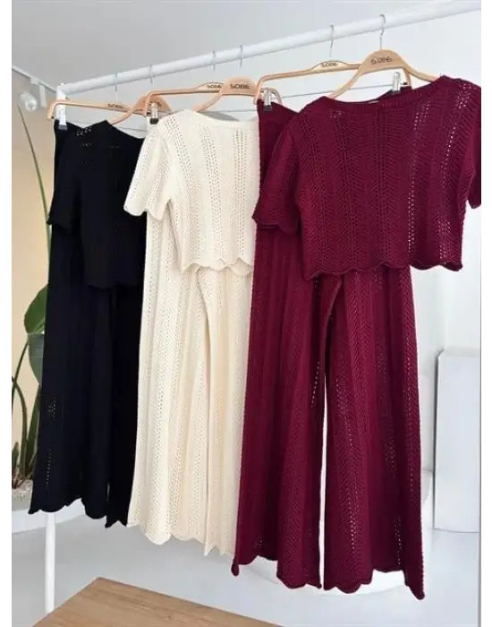 Triko Bluz Pantolon İkili Takım 10084-025