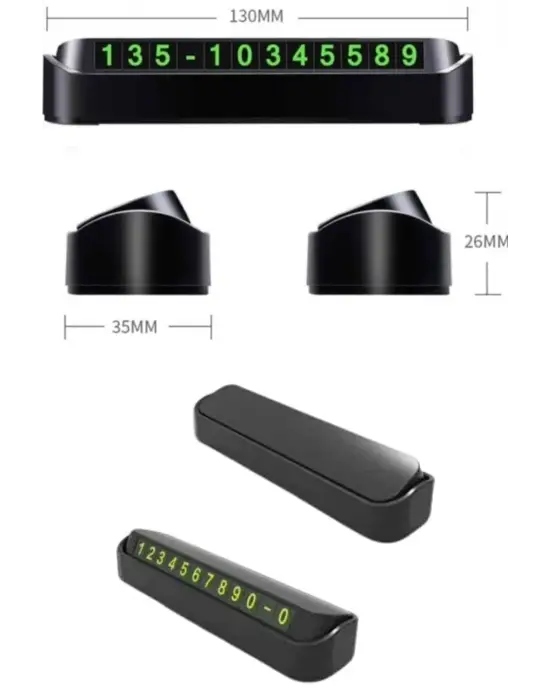 Tüm Araçlara Uyumlu Araç Içi Park Numaratör Oto Araç Numaratör