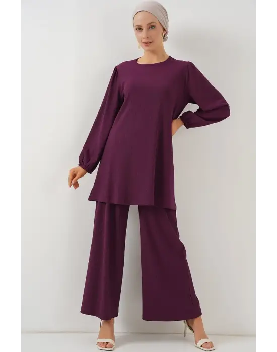 Tunik Pantolon Alt Üst Takım 6663 - Mor