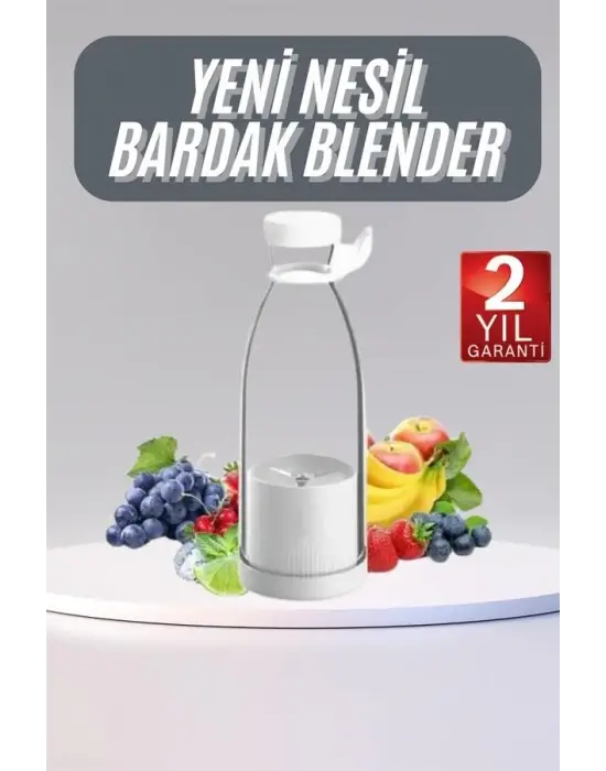 U Geçirmez Kablosuz Şarjlı Dayanıklı Taşınabilir Mini Blender