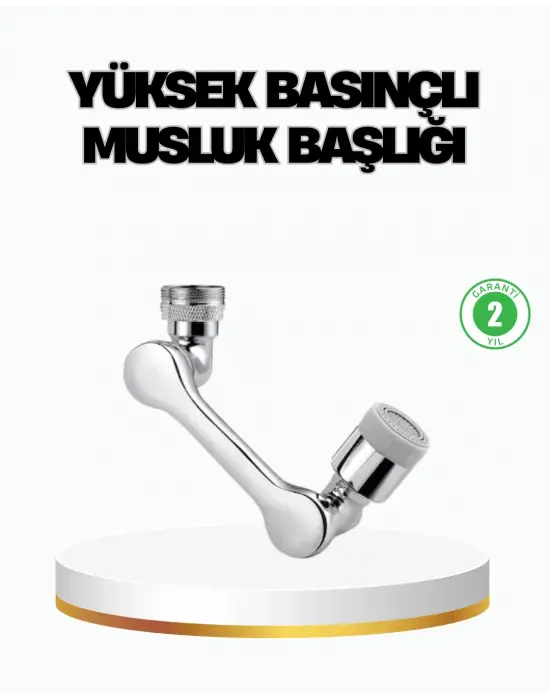 Üç Segmentli 1080 Derece Musluk Atı Esnek Döner Havalandırıcı Pratik Kullanım