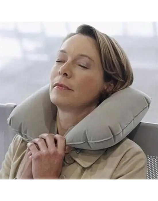 Omarı Konforlu Seyahat İçin Şişme Yastık Seti