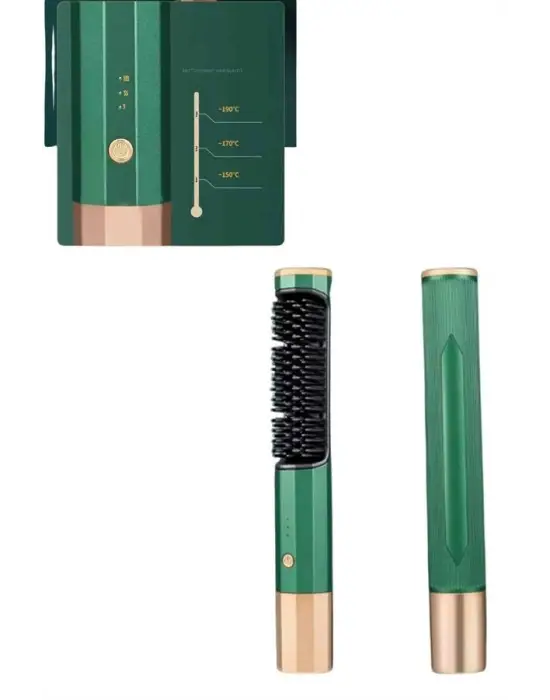 Üflemeli Saç Düzleştirici Fön Tarak Yüksek Isı Ayarlı İyon Özellikli