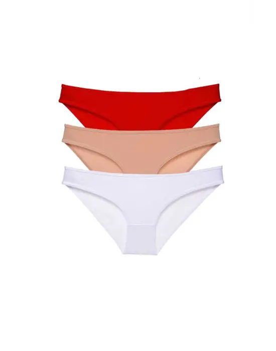 Omarı Yumuşak ve Konforlu Likralı Kadın Slip Külot Seti