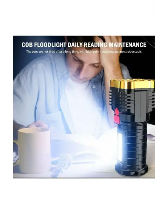 Omarı Güçlü Işık ve Pratik Şarj İle Taktik Avcılık El Feneri