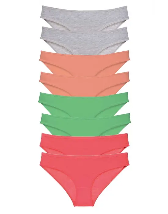 Omarı Süper Eko Set Likralı Kadın Slip Külot Renkli Seçenekler