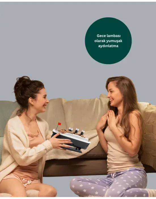 Ultra Sessiz Titanik Gemi Led Işıklı Aroma Difüzörü Oda Nemlendirici