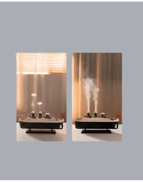 Ultra Sessiz Titanik Gemi Led Işıklı Aroma Difüzörü Oda Nemlendirici