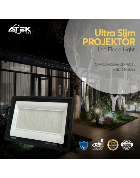 Ultra Slim Projektör Dış Mekan Led Işık