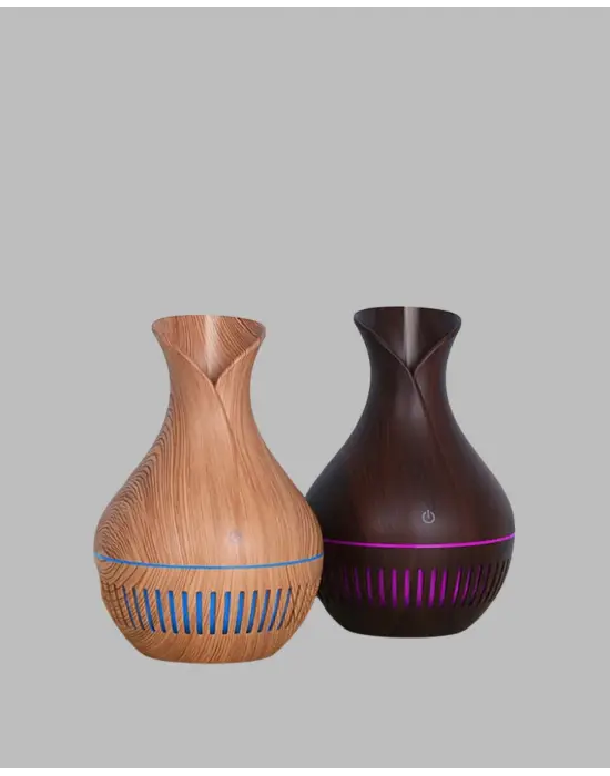 Ultrasonik Ahşap Desenli 130ml Aromaterapi Difüzör Ve Hava Nemlendirici
