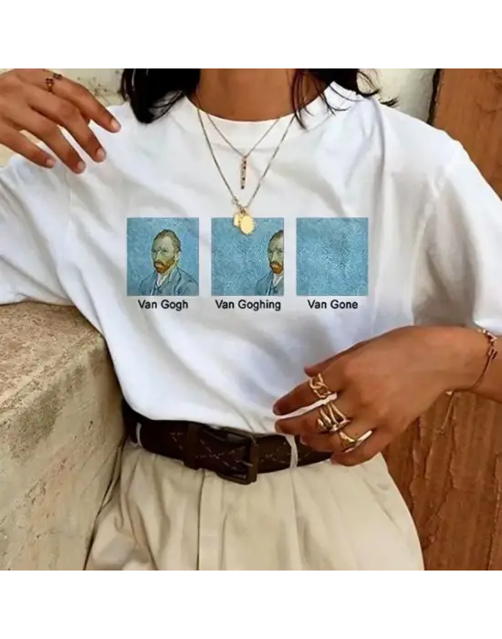 Omarı Baskılı Oversize Unisex T-Shirt - Beyaz