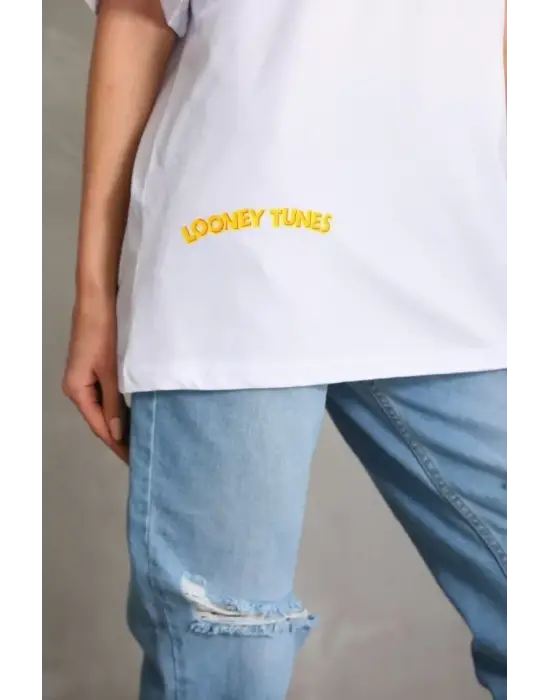 Unisex Oversize Baskılı Tişört