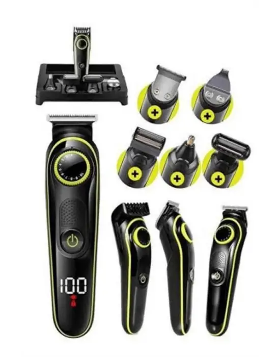 Unısex Çok Fonksiyonlu Bakım Seti Led Göstergeli Tıraş Makinesi Saç Sakal Vücut