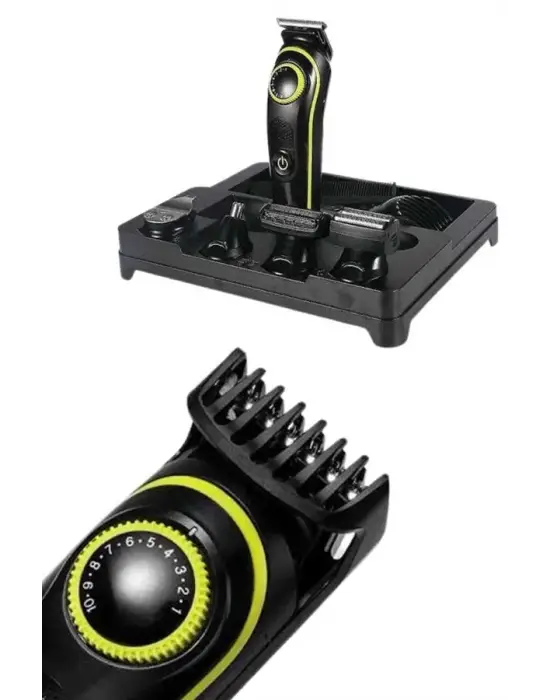 Unısex Çok Fonksiyonlu Bakım Seti Led Göstergeli Tıraş Makinesi Saç Sakal Vücut