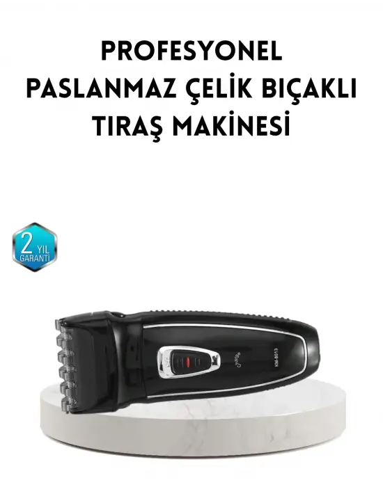 Unisex Şarjlı Saç Ve Sakal Kesme Makinesi – Sessiz Motor, 1–12 Mm Ayarlanabilir Başlık