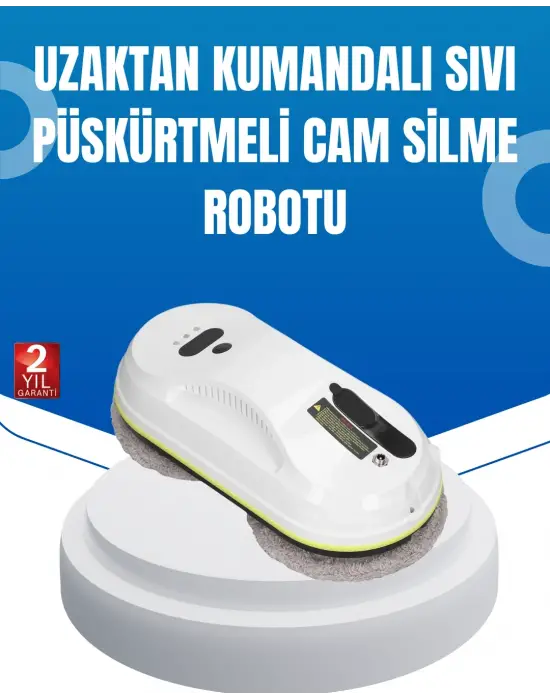 Ups Destekli Düşmeye Karşı Korumalı Cam Temizleme Robotu