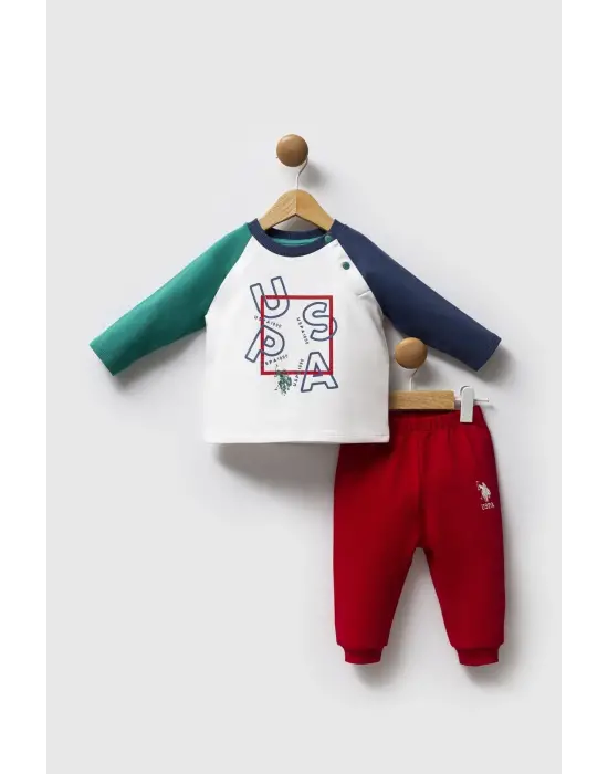 U.S. Polo Assn 2 li Takım USB2571 Beyaz-Yeşil