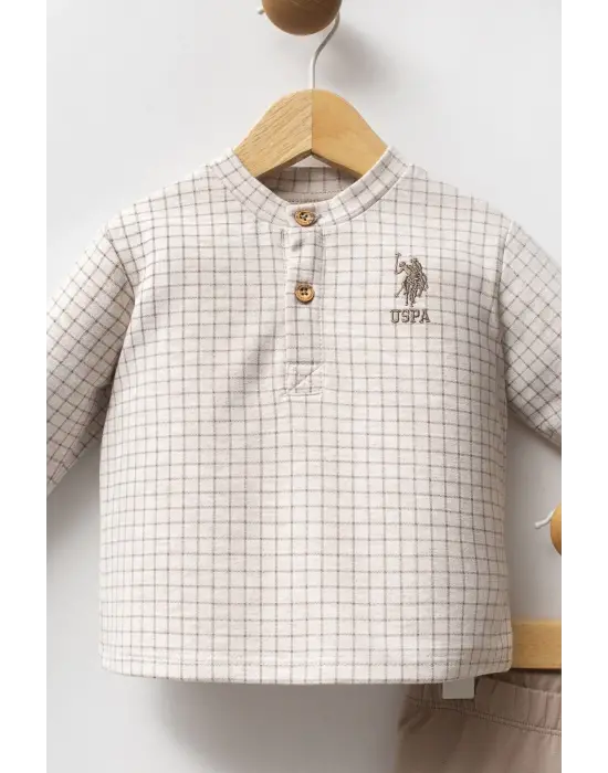 U.S. Polo Assn 2 li Takım USB2576 Bej Melanj