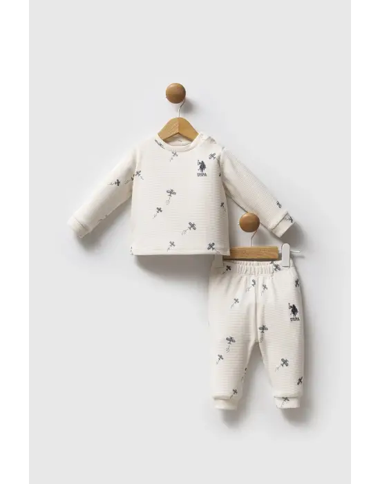 U.S. Polo Assn 2 li Takım USB2605 Ekru