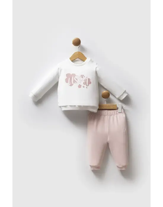 U.S. Polo Assn 2 li Takım USB2769 Beyaz-Pudra