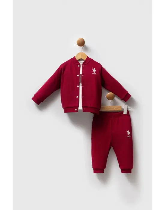 U.S. Polo Assn 3lü Takım USB2533 Bordo