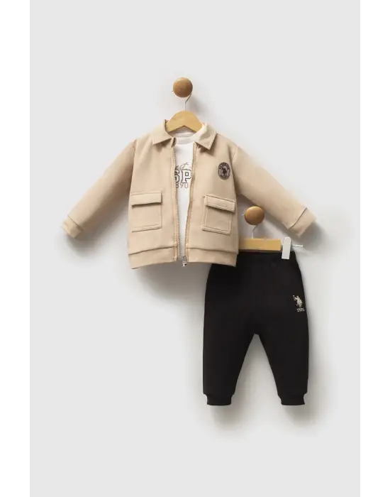 U.s. Polo Assn 3lü Takım Usb2549 Bej