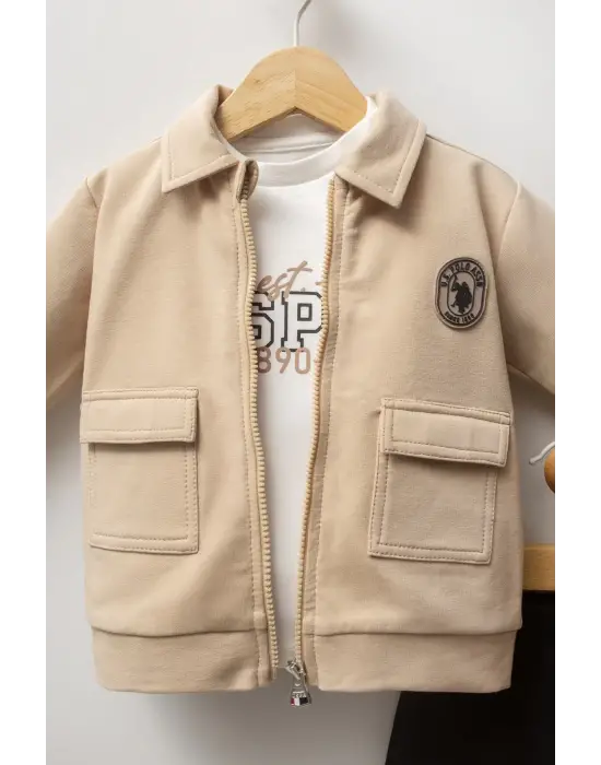 U.s. Polo Assn 3lü Takım Usb2549 Bej