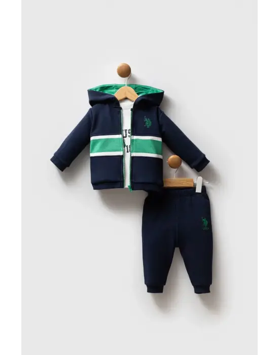 U.S. Polo Assn 3lü Takım USB2553 Lacivert-Yeşil