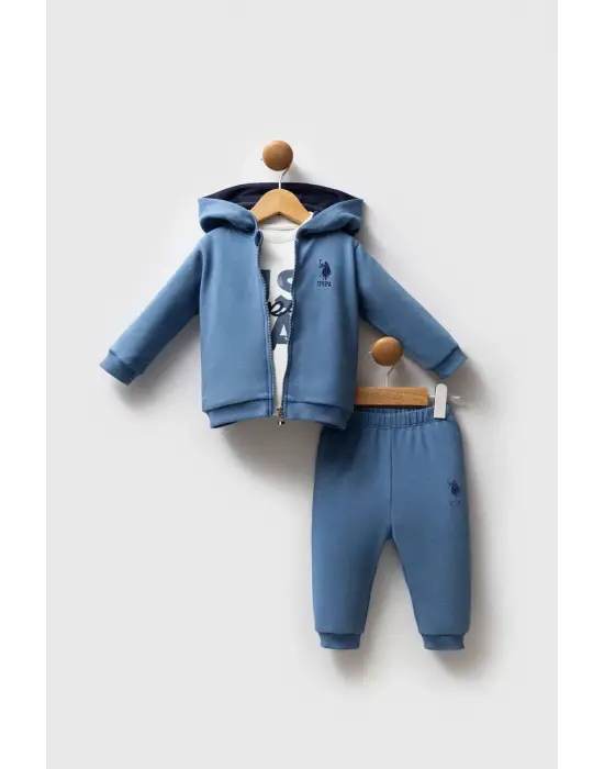 U.S. Polo Assn 3lü Takım USB2558 Mavi