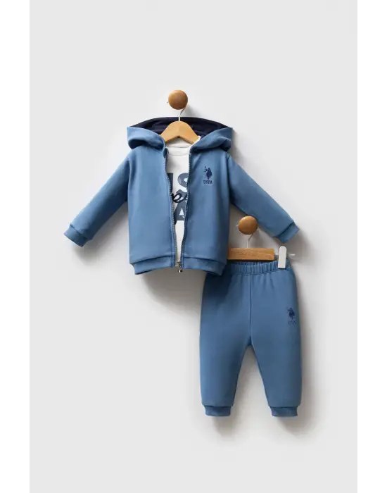 U.s. Polo Assn 3lü Takım Usb2558 Mavi