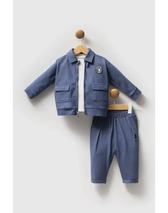 U.S. Polo Assn 3lü Takım USB2597 Mavi