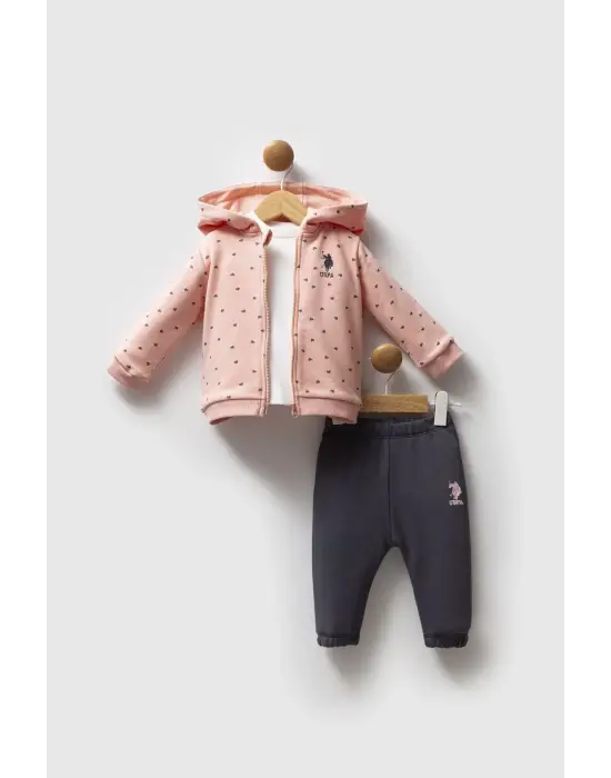 U.S. Polo Assn 3lü Takım USB2766 Somon