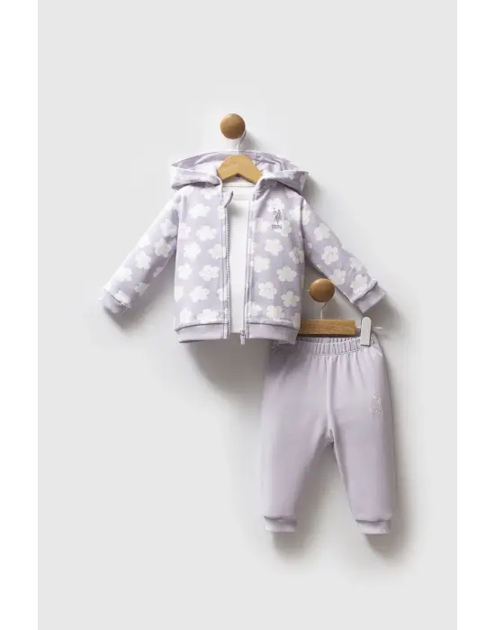 U.S. Polo Assn 3lü Takım USB2771 Lila