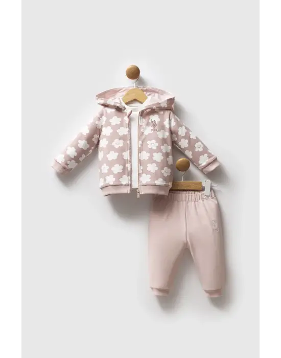 U.S. Polo Assn 3lü Takım USB2771 Pudra